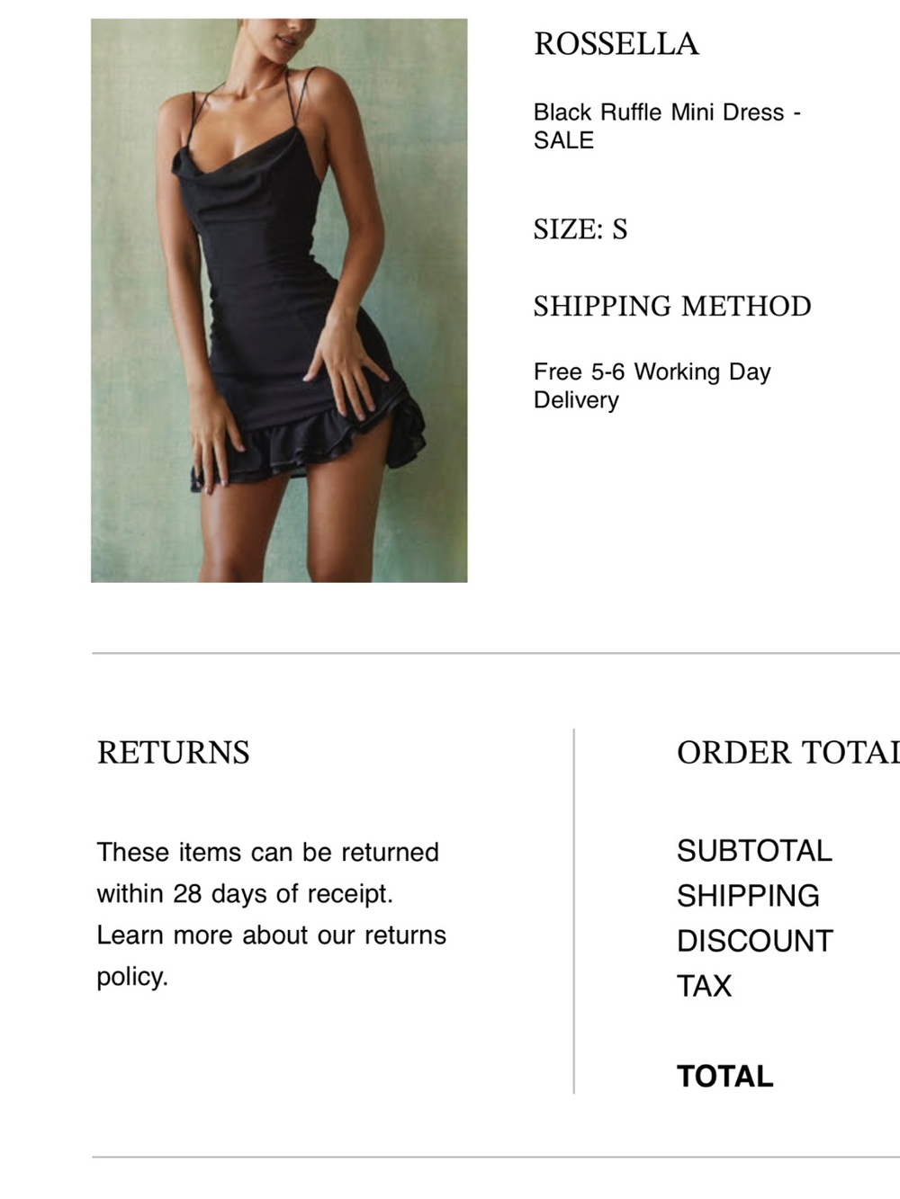 House of CB Black Ruffle Slip Mini Dress